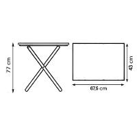 Conjunto De Mesa Dobrável 70x70 Com 2 Cadeiras Com Mesa Aparador Tarimatã -imbuia - Cor: Marrom - 2