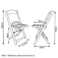 Conjunto De Mesa Dobrável 70x110 Com 2 Cadeiras Imbuia - Cor: Marrom - 2