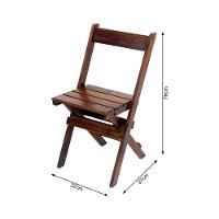 Kit 4 Conjuntos Mesa Dobrável Para Bar E Restaurante 60x60cm Com 2 Cadeiras Em Madeira Maciça - Imbu - Marrom - 2