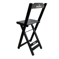 Banqueta Bistrô Dobrável Madeira Personalizada Hei Preta - Cor: Preto - 3