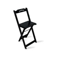 Banqueta Bistrô De Madeira Dobravel Jack Daniel's Preta Ideal Para Bares E Restaurantes - Cor: Preto - 1