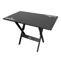 Conjunto Mesa Dobrável Madeira 110x70 Com 4 Cadeiras Personalizada Hei Preta - Cor: Preto
