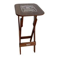 Conjunto Mesa Bistrô Com 2 Banquetas Dobráveis De Madeira Personalizada Jack - Imbuia Marrom