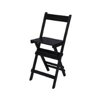 Kit 2 Conjuntos Mesa Bistrô Bar Dobrável Com 4 Cadeiras Em Madeira Maciça - Preto - Preto