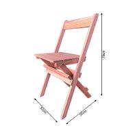 Kit 4 Conjuntos Mesa Dobrável 70x70cm Para Bar Com 4 Cadeiras Em Madeira Maciça - Cru - Bege - 2