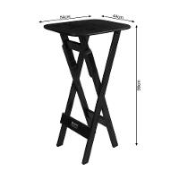 Kit 8 Conjuntos Mesa Bistrô Bar Dobrável Com 4 Cadeiras Em Madeira Maciça - Preto - Preto - 3