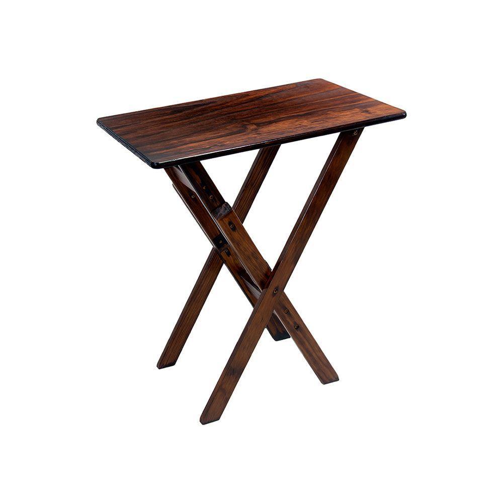 Kit 8 Jogos De Mesa Aparador Bar Dobrável Com 2 Cadeiras Em Madeira Maciça - Imbuia - Marrom - 5