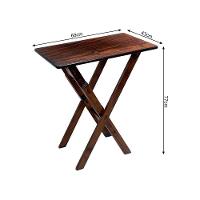 Kit 2 Jogos De Mesa Aparador Bar Dobrável Com 2 Cadeiras Em Madeira Maciça - Imbuia - Marrom - 3