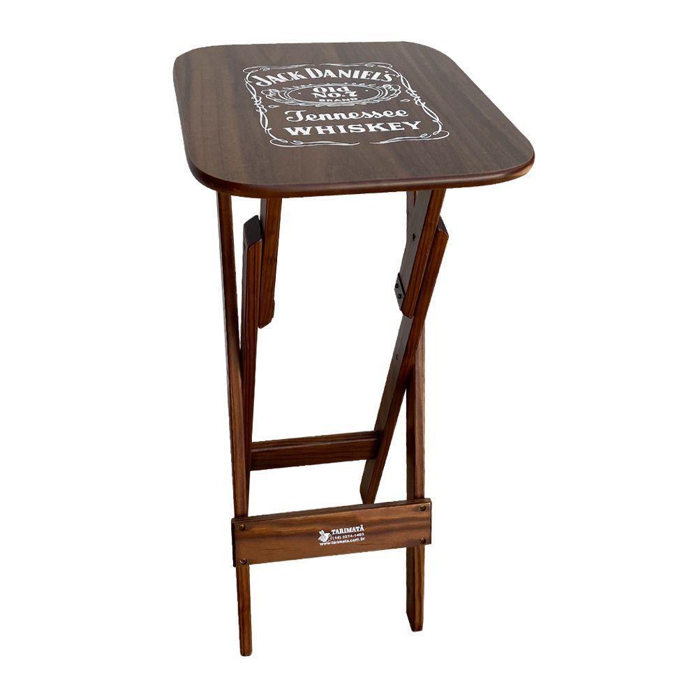 Kit 5 Conjuntos Bistrô Mesa Com 2 Banquetas Dobráveis De Madeira Personalizada Jack - Imbuia Marrom - 5