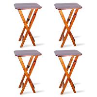 Kit 4 Mesas Bistrô Dobrável Madeira Padrão Imbuia - Cor: Marrom - 1