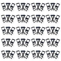 Kit De 20 Conjuntos Dobrável Bistrô Preto De Mesa Com 2 Cadeiras - Cor: Marrom - 1