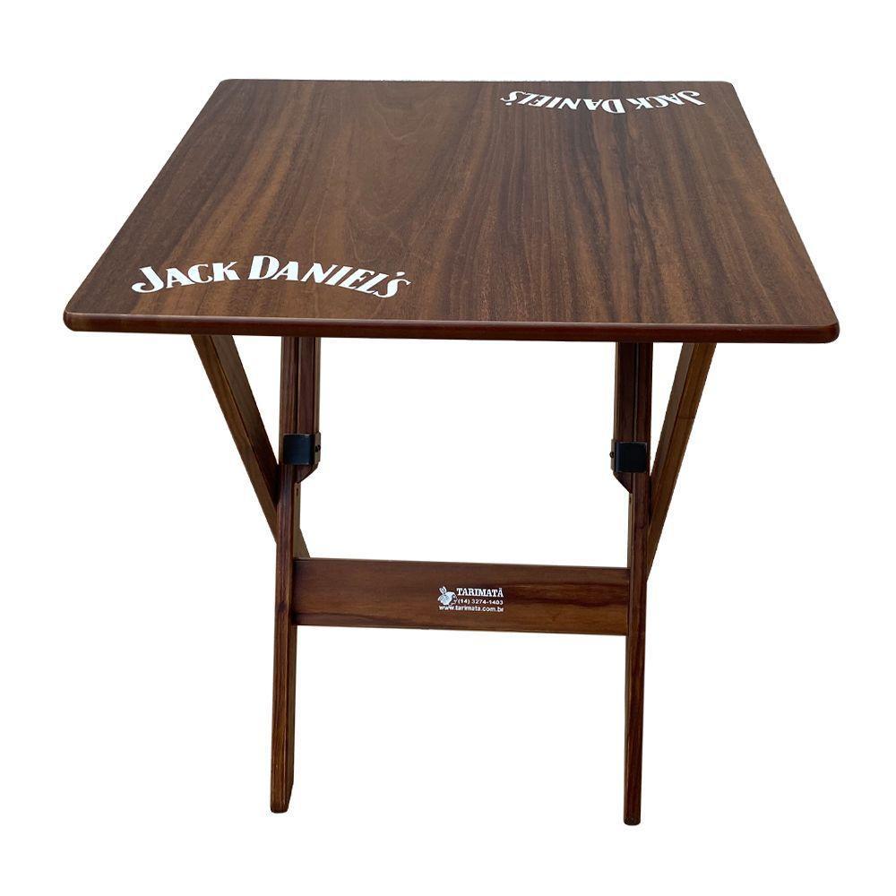 Mesa Dobrável 70x70 Madeira Personalizada Jack Imbuia - Cor: Marrom - 3