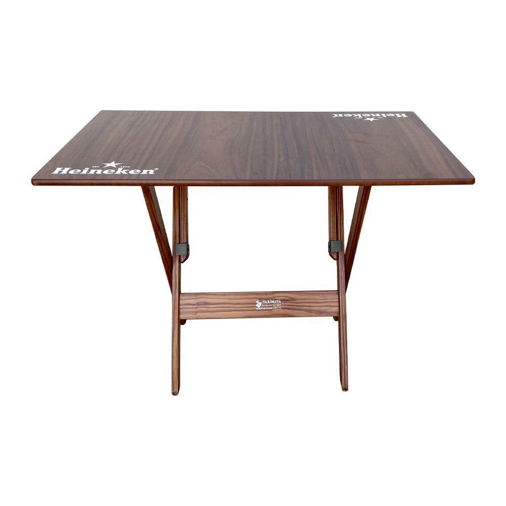 Mesa Dobrável 110x70 Madeira Personalizada Hei Imbuia - Cor: Marrom - 3