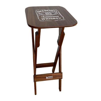 Mesa Bistrô Dobrável Madeira Personalizada Jack Imbuia - Cor: Marrom