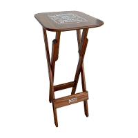Mesa Bistrô Dobrável Madeira Personalizada Jack Imbuia - Cor: Marrom - 3