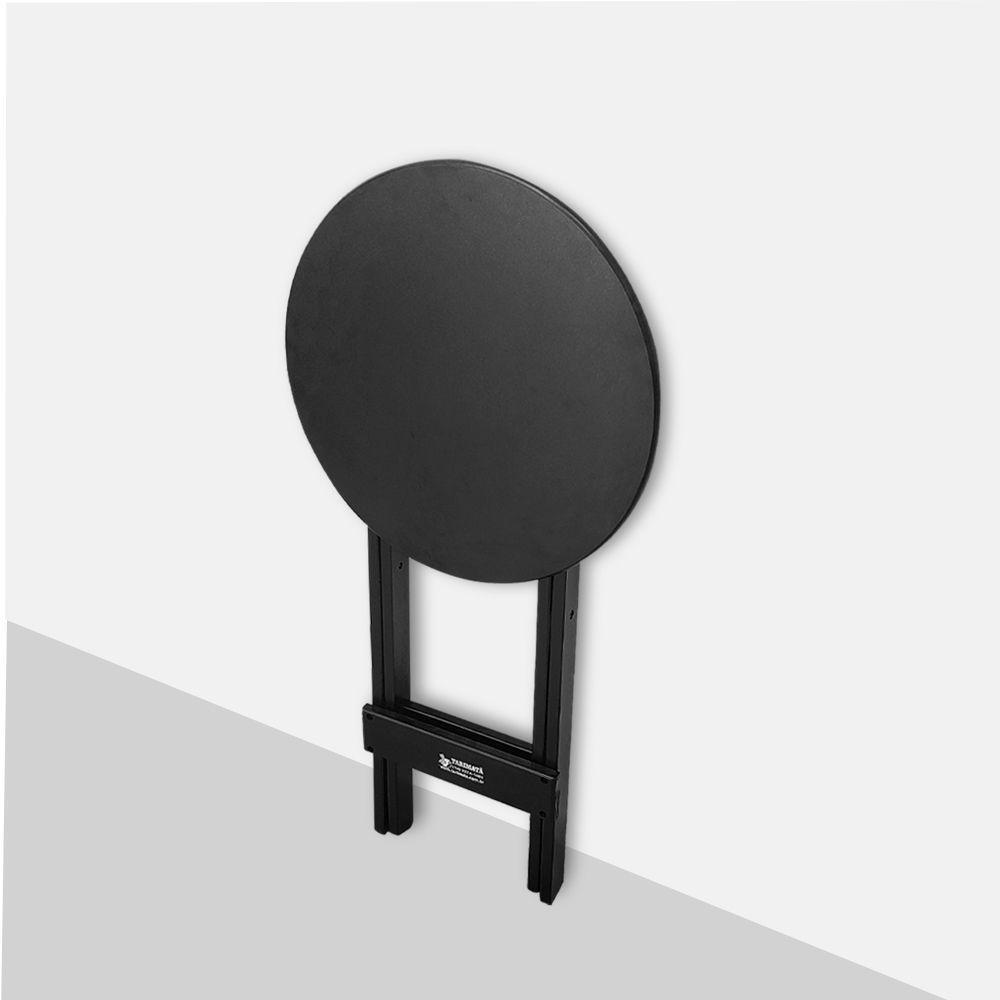 Mesa Bistrô Dobrável De Madeira Redonda Preta - Cor: Preto - 4