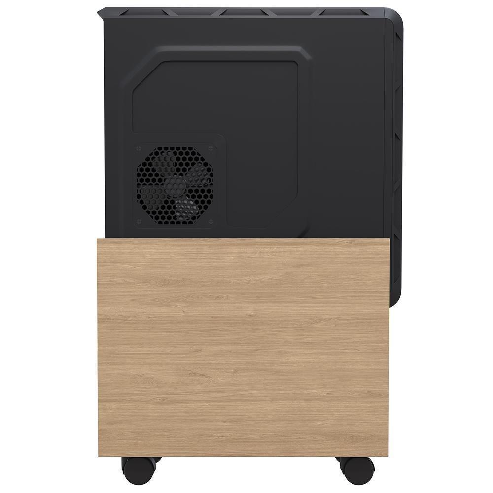 Kit 03 Suportes Para Cpu E Nobreak Com Rodízios Guide L03 Amadeirado - Lyam - 5