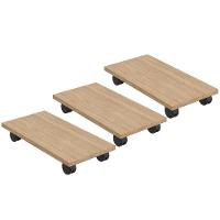 Kit 03 Suportes Para Cpu Com Rodízios Cyber L03 Amadeirado - Lyam - 1