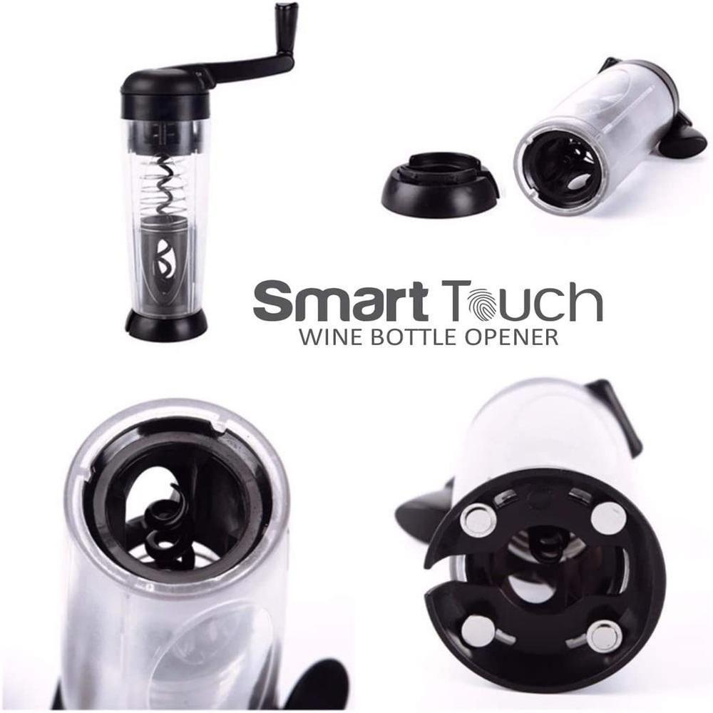 Abridor De Vinho Automatico Saca Rolha Abre Garrafa Smart Touch Com Corta Lacre Manual - 2