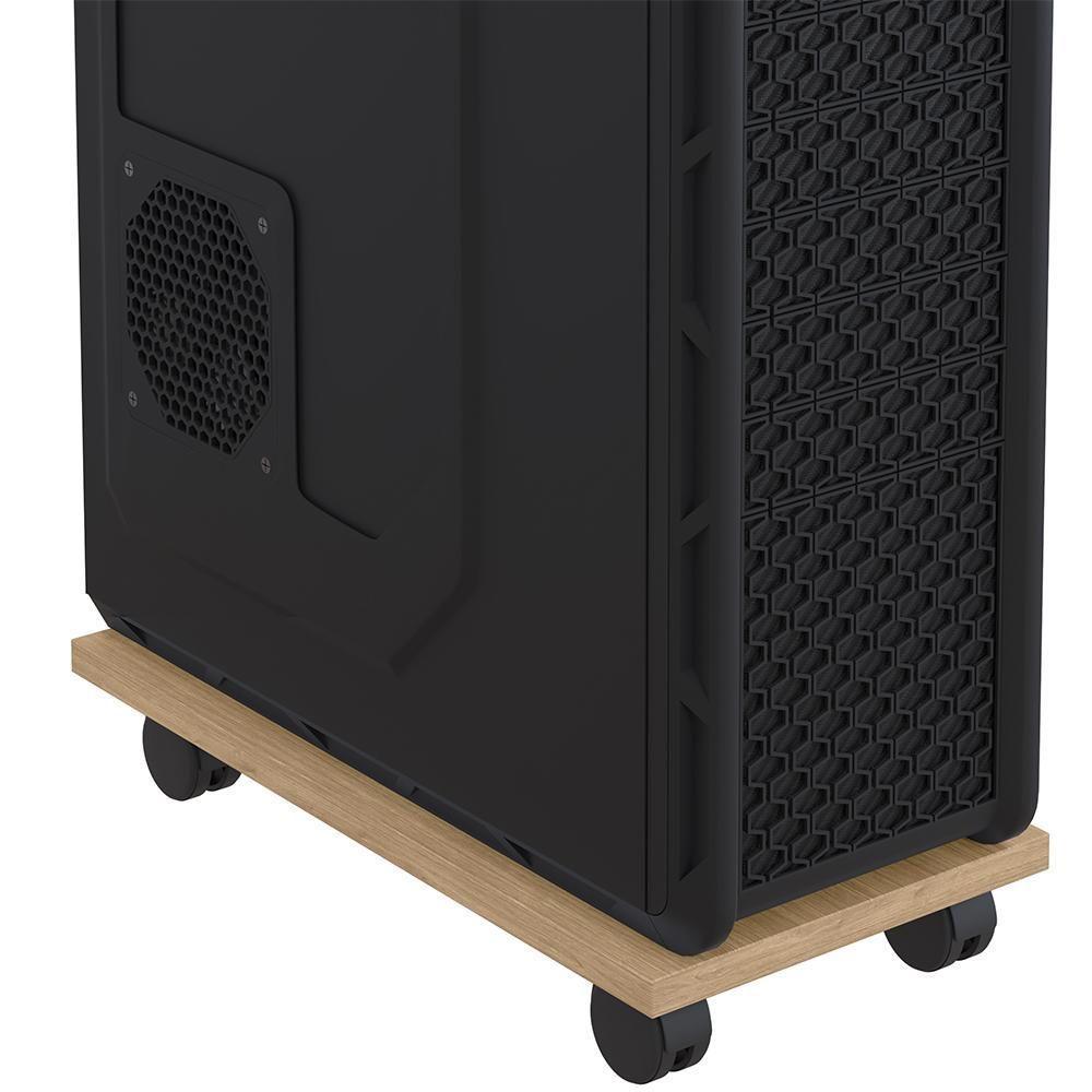 Suporte Para Cpu Com Rodízios Cyber L03 Amadeirado - Lyam - 5