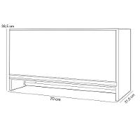 Kit 02 Armários Multiuso Aéreo Cabideiro Grécia L03 Castanho - Lyam