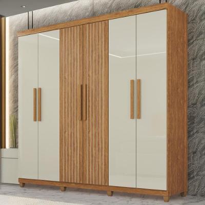 Guarda-roupa De Solteiro 100% Mdf 6 Portas 2 Gavetas Benfica Frison - Tudo De Móveis Cinamomo