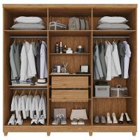 Guarda-roupa De Solteiro 100% Mdf 6 Portas 2 Gavetas Benfica Frison - Tudo De Móveis Cinamomo - 3