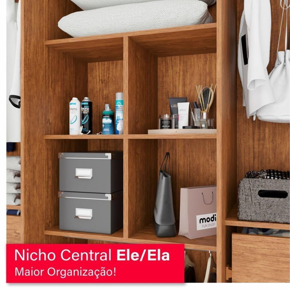 Guarda-roupa Casal 100% Mdf 6 Portas E 4 Gavetas Istambul - Tudo De Móveis Cinamomo/off - 3