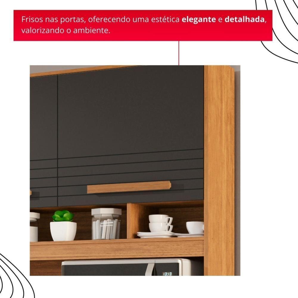 Cozinha 4 Portas 2 Gavetas Sara Frison- Tudo De Móveis Cinamomo/off - 4