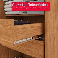 Guarda-roupa De Casal 100% Mdf 6 Portas 4 Gavetas Inglaterra - Tudo De Móveis Cinamomo/off