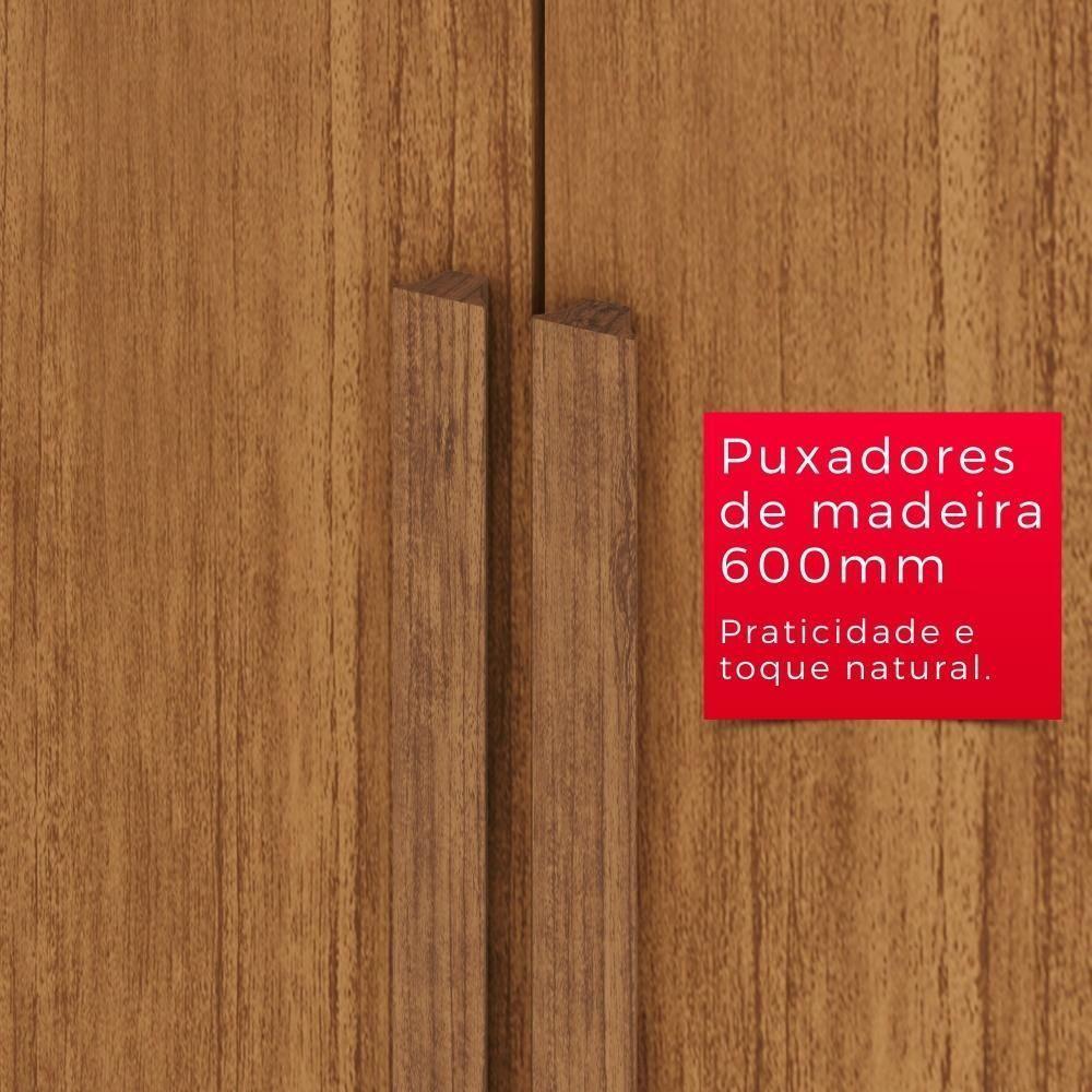 Guarda-roupa Casal 100% Mdf 8 Portas E 4 Gavetas Herrera Com Espelho - Tudo De Móveis Cinamomo/off - 8