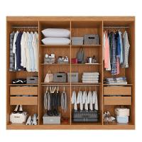 Guarda-roupa Casal 100% Mdf 8 Portas E 4 Gavetas Herrera Com Espelho - Tudo De Móveis Cinamomo/off - 3