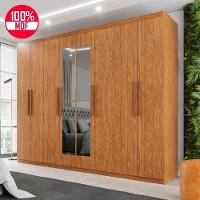 Guarda-roupa Casal 100% Mdf 8 Portas E 4 Gavetas Herrera Com Espelho - Tudo De Móveis Cinamomo - 1