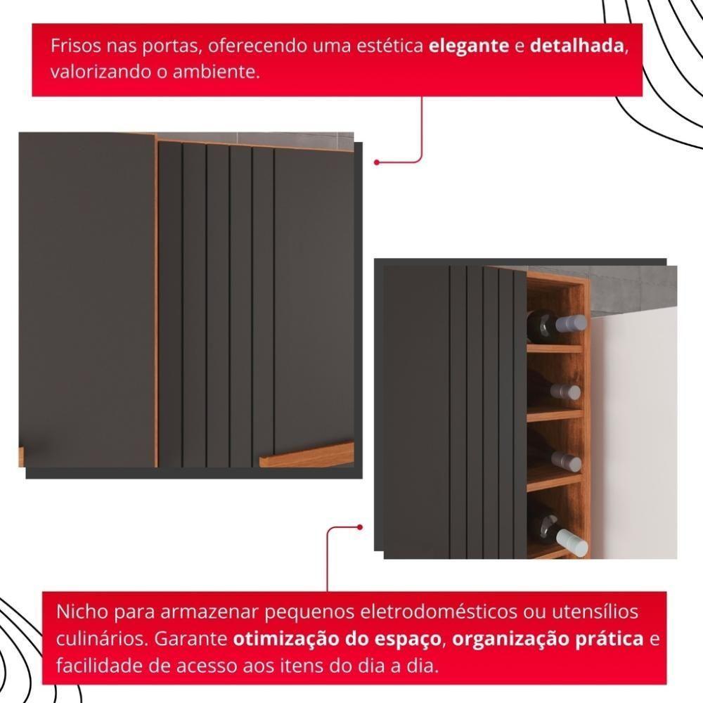 Cozinha 6 Portas 2 Gavetas Amanda - Tudo De Móveis Cinamomo/off - 9