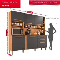 Cozinha 6 Portas 2 Gavetas Amanda - Tudo De Móveis Cinamomo/off - 6