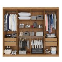 Guarda-roupa Casal 100% Mdf 8 Portas E 4 Gavetas Herrera - Tudo De Móveis Cinamomo/off - 3
