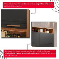 Cozinha 8 Portas 2 Gavetas Aurora Com Espelho - Tudo De Móveis Cinamomo/off