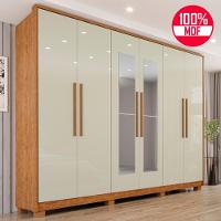 Guarda-roupa Casal 100% Mdf 6 Portas E 6 Gavetas Premium Com Espelho - Tudo De Móveis Cinamomo/off - 9