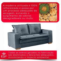 Sofá Fixo De 2 Lugares Unique 1,60m - Tudo De Móveis Marrom - 7