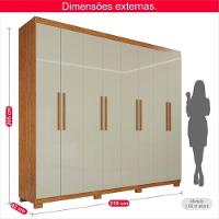 Guarda-roupa Casal 100% Mdf 8 Portas E 4 Gavetas Heros - Tudo De Móveis Cinamomo - 6