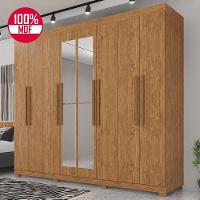 Guarda-roupa De Casal 100% Mdf 8 Portas 4 Gavetas Itália Com Espelho - Tudo De Móveis Cinamomo - 1