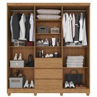 Guarda-roupa De Casal Giga 5 Portas 2 Gavetas - Tudo De Móveis Cinamomo/off - 3