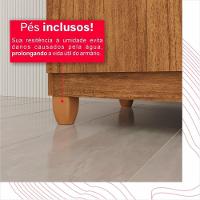 Guarda-roupa De Casal Giga 5 Portas 2 Gavetas - Tudo De Móveis Cinamomo/off - 6