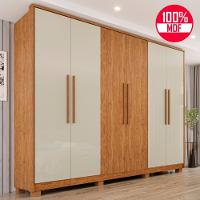 Guarda-roupa Casal 100% Mdf 6 Portas E 6 Gavetas Premium - Tudo De Móveis Off/cinamomo - 1