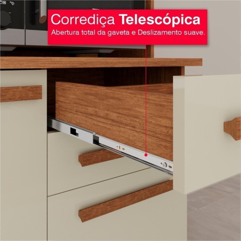 Cozinha 8 Portas 2 Gavetas Aurora - Tudo De Móveis Cinamomo/off - 4