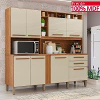 Cozinha 8 Portas 2 Gavetas Aurora - Tudo De Móveis Cinamomo/off - 1