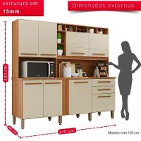 Cozinha 8 Portas 2 Gavetas Aurora - Tudo De Móveis Cinamomo/off - 8