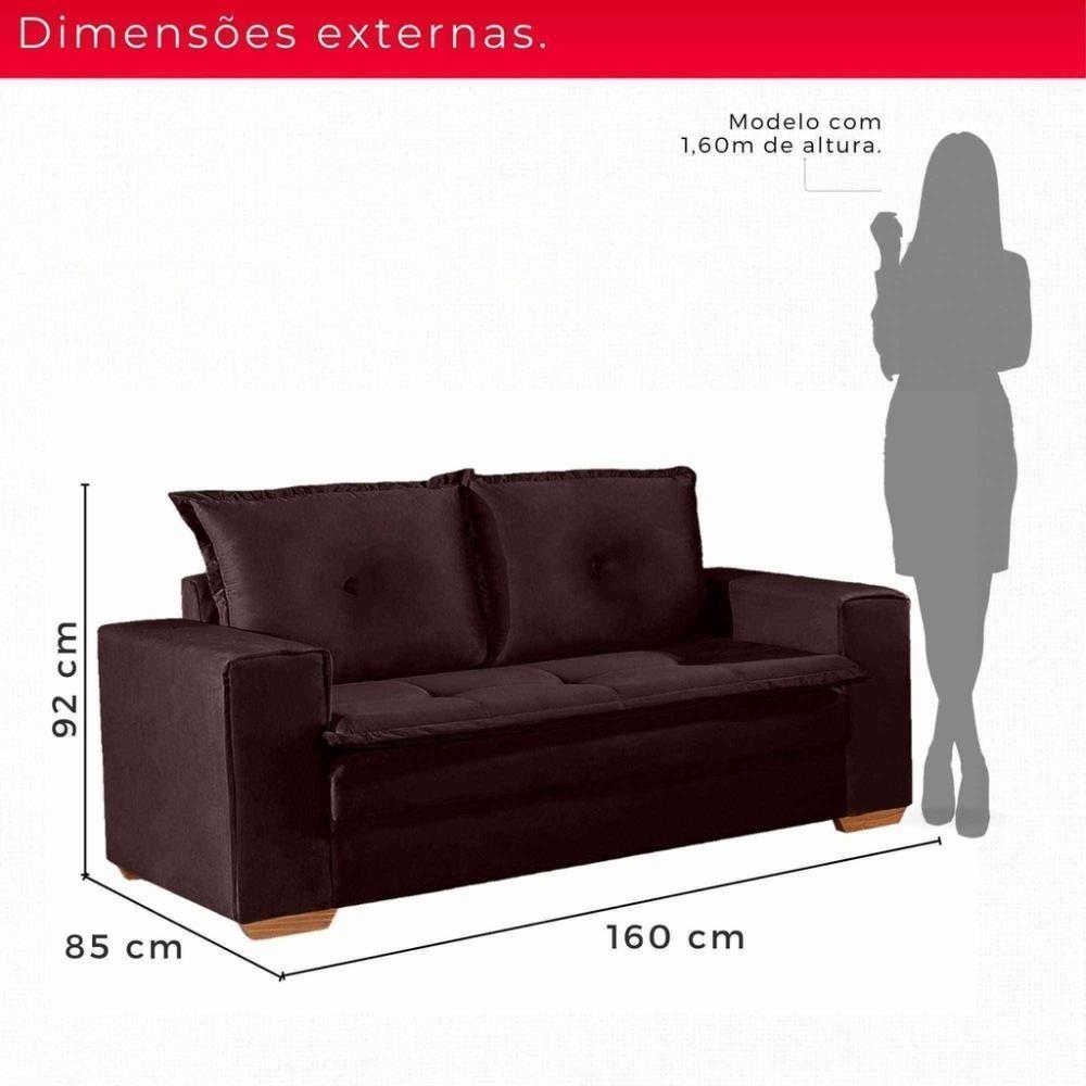 Conjunto De Sofás De 02 E 03 Lugares Unique - Tudo De Móveis Cinza - 5