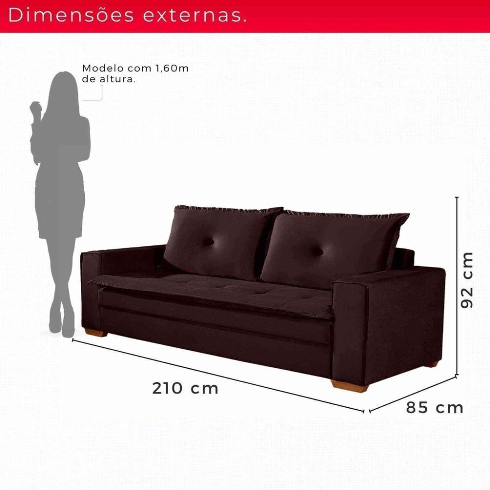 Conjunto De Sofás De 02 E 03 Lugares Unique - Tudo De Móveis Cinza - 6