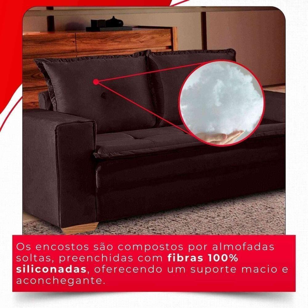 Conjunto De Sofás De 02 E 03 Lugares Unique - Tudo De Móveis Cinza - 7